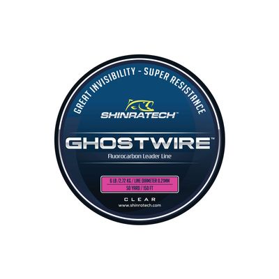 GHOSTWIRE ShinraTech 100% Fluorocarbon Leader Line (6lb 50yd Spool) - Clear and Virtually Invisible Underwater