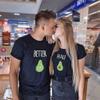 Couple Shirt for Him&Her Funny Couple T-Shirt Better&Half Summer 1 Piece(Black-Half,S) view 2