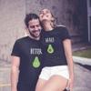 Couple Shirt for Him&Her Funny Couple T-Shirt Better&Half Summer 1 Piece(Black-Half,S) view 3