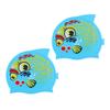 BESPORTBLE 2pcs Cartoon Silicone Swimming Caps for Boys and Girls Dog Design Dark for Boys Girls Comfortable Ear Flexible for Swimming Fun view 1