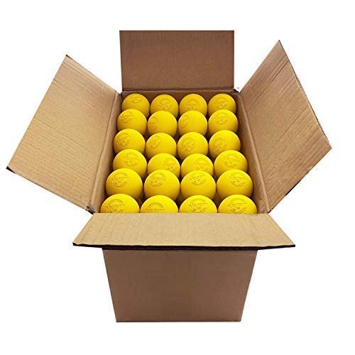 Velocity Pro Grip Lacrosse Balls - 6, 12, 18, 60 and 120 Packs - Certified for Youth, Club, High School, CLA, and College Game Play - Yellow