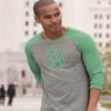 36 and Oh! Boston B Baseball Raglan T Shirt Mens St. Patricks Day Theme - Soft Style Green view 2