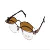 SmartFlip 413 Mens/Womens Designer Half-rim Sunglass Lens Clip-Ons Eyeglasses/Spectacles (50-18-140, Brown) view 2