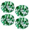Supkiir 4Pcs Green White Cheerleading Pom Poms for Cheerleader Costume Women, 2 Pair Cheer Pompoms for Boy Girl School Sports Games Team Spirit Cheering Dancing view 1