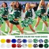 Supkiir 4Pcs Green White Cheerleading Pom Poms for Cheerleader Costume Women, 2 Pair Cheer Pompoms for Boy Girl School Sports Games Team Spirit Cheering Dancing view 2