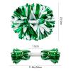 Supkiir 4Pcs Green White Cheerleading Pom Poms for Cheerleader Costume Women, 2 Pair Cheer Pompoms for Boy Girl School Sports Games Team Spirit Cheering Dancing view 3
