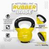 Yes4All Vinyl Coated Kettlebell With Protective Rubber Base, Strength Training Kettlebells for Weightlifting, Conditioning, Strength & Core Training (12 LBS - Yellow) view 3