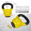 Yes4All Vinyl Coated Kettlebell With Protective Rubber Base, Strength Training Kettlebells for Weightlifting, Conditioning, Strength & Core Training (12 LBS - Yellow) view 4