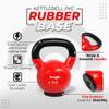Yes4All Vinyl Coated Kettlebell With Protective Rubber Base, Strength Training Kettlebells for Weightlifting, Conditioning, Strength & Core Training (30LB - Red) view 2