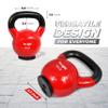 Yes4All Vinyl Coated Kettlebell With Protective Rubber Base, Strength Training Kettlebells for Weightlifting, Conditioning, Strength & Core Training (30LB - Red) view 3
