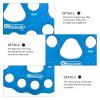 NewDoar Descender Plate 45KN Paw Rigging Plate 8 Holes Rock Climbing Gear (8 holes/45KN Blue) view 3