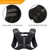 Prodigen Weighted Vest for Women and Men 12 Lbs with Reflective Stripe and Double Adjustable Buckle Straps Weight Vests for Strength Training, Jogging, Cardio, Weight Loss, Muscle Building, Black view 4