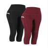 Fengbay 2 Pack High Waist Yoga Pants with Pockets, Yoga Pants Capris Tummy Control Workout Running Leggings for Women view 1
