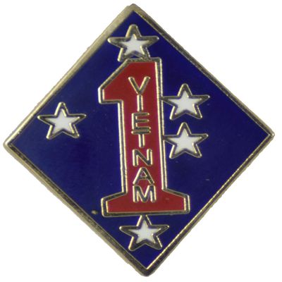 1ST MARINE VIETNAM HAT PIN OR HAT PIN - Size 1" - VETERAN OWNED BUSINESS