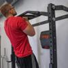 PRx Performance Profile One Folding Squat Rack 2"x3" with Multi-Grip Pull Up Bar, Wall Mounted Home Gym Equipment, Pull Up Station, Pull Up Bar, USA-Made, 1,000 lb Load Capacity - Black Onyx, 89" view 3