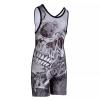 KO Sports Gear Unisex Wrestling Singlet for Adult Wrestlers - Wrestling Singlet for Men & Women - Bold Durable Uniform, Stretchy Breathable Material - Reaper Skull, Adult XX-Large view 3