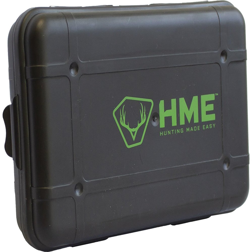 HME Archery Bow Hunting Storage Organizer Box Plastic Portable Lightweight Broadhead Case with Foam Padding