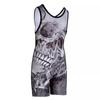 KO Sports Gear Unisex Wrestling Singlet for Adult Wrestlers - Wrestling Singlet for Men & Women - Bold Durable Uniform, Stretchy Breathable Material - Reaper Skull, Adult Medium view 3