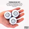 Custom Wedding Golf Balls, Initials, Sleeve of 3 Personalized Golf Balls for Men, Wilson Staff Elite view 3