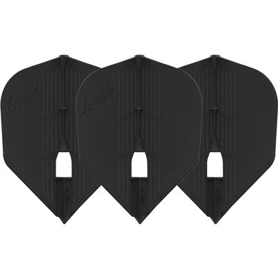 LSTYLE Dart Flights - L3 PRO KAMI Shape - Black | Set of 3 | for Soft & Steel Tip Darts