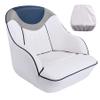 NORTHCAPTAIN P3 Pontoon Boat Seat Captain Bucket Seat with Boat Seat Cover,White/Grey/Pacific Blue view 1
