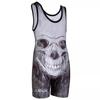 KO Sports Gear Unisex Wrestling Singlet for Adult Wrestlers - Wrestling Singlet for Men & Women - Bold Durable Uniform, Stretchy Breathable Material - Reaper Skull, Adult Large view 2
