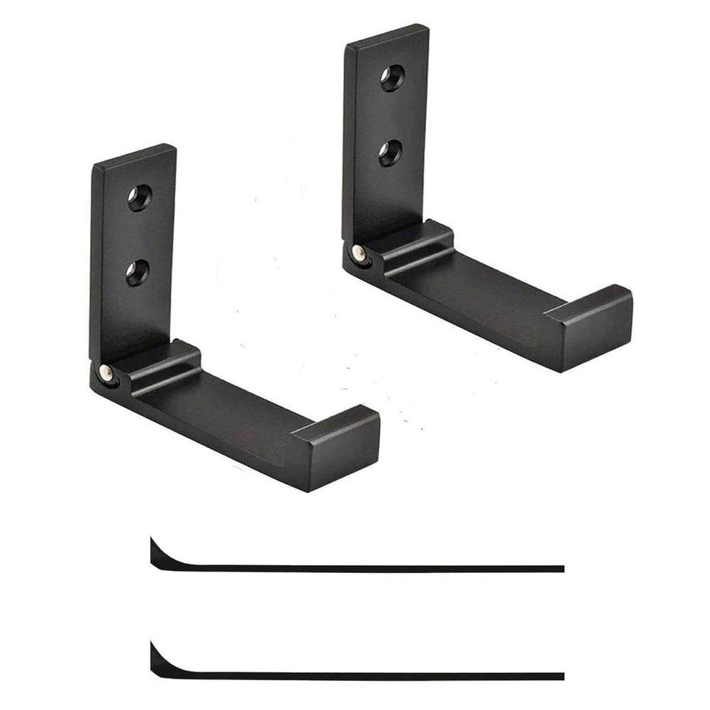 Hockey Sticks Wall Mount Bracket, Hockey Sticks Bracket, Hockey Stick Rack Holder, Foldable Wall Mount Headphones Holder Wall Mounts for Home & Office, Perfect for Display & Storage - No Stick, 2Pcs