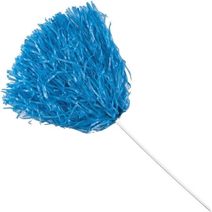 Anderson's Premium Columbia Blue School Spirit Shakers, Cheerleader Pom Poms, Sports Fan, Football, Basketball, Homecoming, Squad, Team, Party, Dance Club, Performance, Celebration Pack of 10