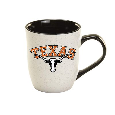 RFSJ Texas Longhorns Ceramic 16oz Granite Mug  Official Team Logo Coffee Cup with Colored Interior and Handle  Handwash Recommended  Individually Boxed