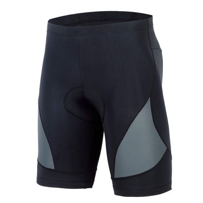 beroy Mens Padded Cycling Shorts with Pocket and Reflective Stripe Bike Bicycle Shorts Breathable Quick Dry(Grey,L)