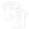 The Children's Place Girls Short Sleeve Ruffle Pique Polo,White 2 Pack,XL (14) view 1