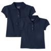 The Children's Place girls Short Sleeve Ruffle Pique Polo Shirt, Tidal 2 Pack, X-Small US view 1