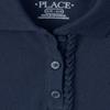 The Children's Place girls Short Sleeve Ruffle Pique Polo Shirt, Tidal 2 Pack, X-Small US view 3