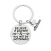 Sportybella Swim Charm Keychain, Inspirational Believe In Yourself & You Will Be Unstoppable Jewelry, Swim Gifts For Swimmers & Swim Teams view 1