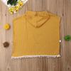 Toddler Kids Baby Girl Boy Boho Summer Clothes Tassel Hooded Dress Cape Beach Cover Up Tops Cloak Poncho Outfits (Yellow,1-2T) view 3