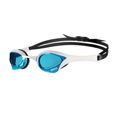 ARENA Unisex Cobra Ultra Swipe Racing Swim Goggles for Men and Women Swipe Anti-Fog Technology Polycarbonate Non-Mirror Lens, Blue/White/Black