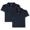 The Children's Place Boys Short Sleeve Pique Polo,Nautico 2 Pack,XL (14) view 1