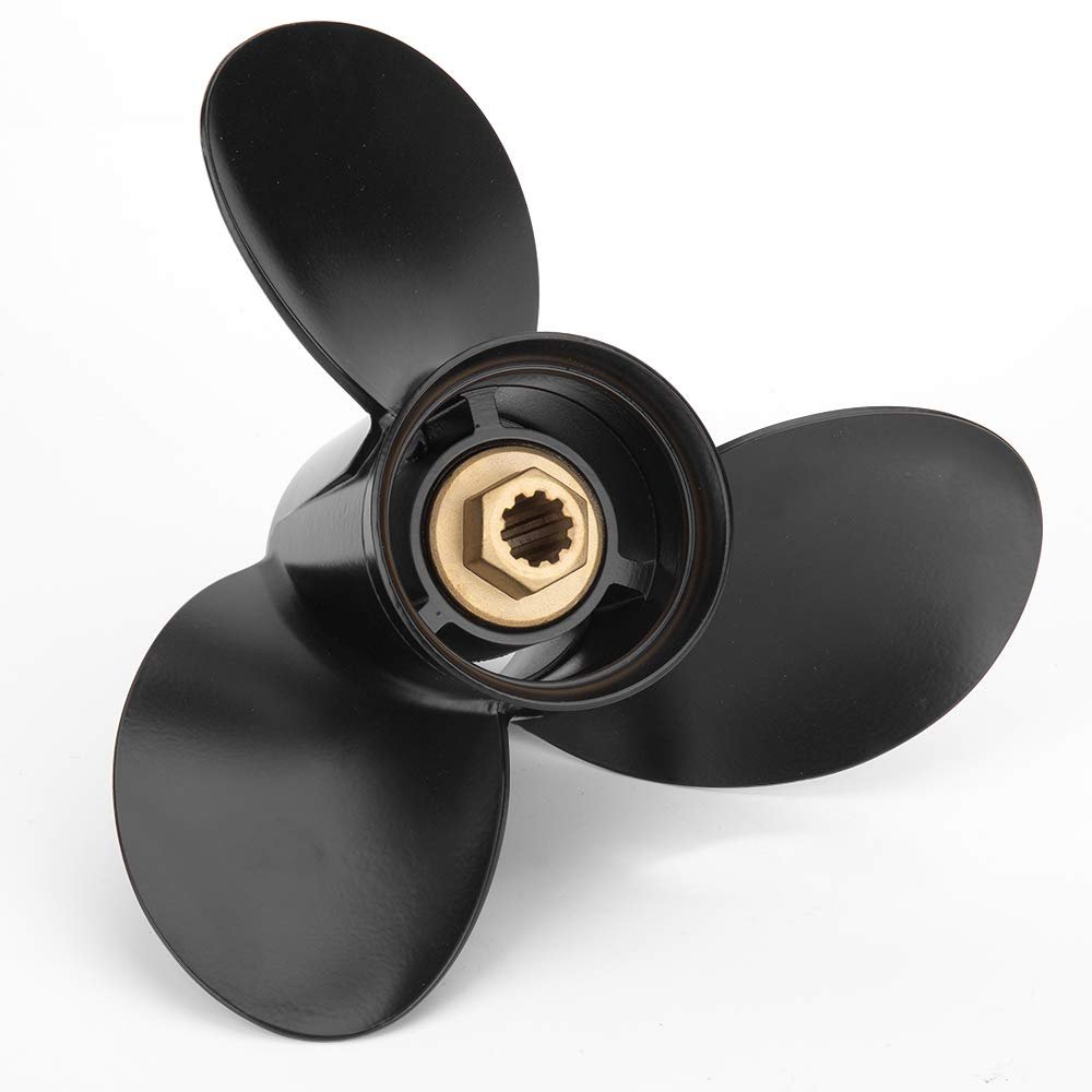 10 3/8 x 13 (10 Spline Tooth) OEM Parts No.48-19640A40 Upgrade Aluminum Boat Propeller Compatible with Mercury Outboard Motors 9.9/15/18/20/25HP, Rh