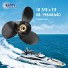 10 3/8 x 13 (10 Spline Tooth) OEM Parts No.48-19640A40 Upgrade Aluminum Boat Propeller Compatible with Mercury Outboard Motors 9.9/15/18/20/25HP, Rh view 2