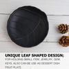 Framendino, A5 Leaf Trinket Jewelry Dish Decorative Tray Melamine Ring Organizer Frosted Black view 2