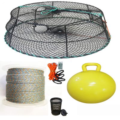 KUFA Sports Tower Style Vinyl Coated Prawn Trap with Prawn Trap Accessory Combo (CT78+PHL5+HA2)