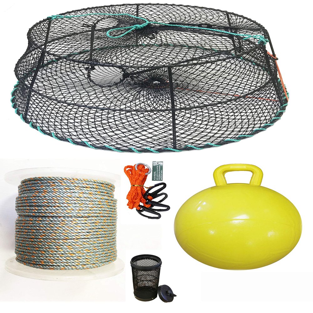 KUFA Sports Tower Style Vinyl Coated Prawn Trap with Prawn Trap Accessory Combo (CT78+PHL5+HA2)