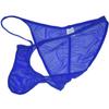 JAXFSTK Men Slinky Brazilain Bikini Briefs Underwear Ruched Back Sheer Cheeky Briefs Blue XL view 1