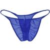 JAXFSTK Men Slinky Brazilain Bikini Briefs Underwear Ruched Back Sheer Cheeky Briefs Blue XL view 2