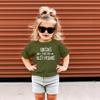 Cousins Make The Best Friend T-Shirt for Baby and Toddler Girls Fun Family Outfits Military Green Shirt view 3