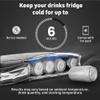 Frostbox Golf Bag Cooler with Ice Pack | Insulated 6-Can Beer Sleeve | Stays Cold for Hours Discreet Hidden Design - Fits in Golf Bag - Black/Gray view 3