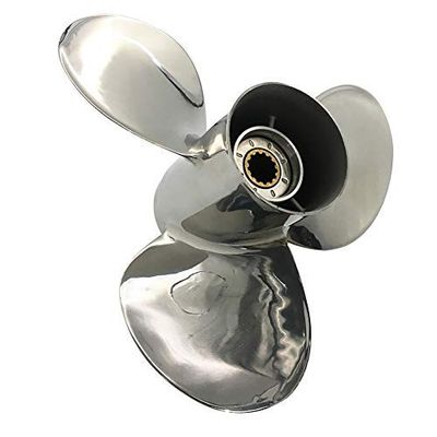 ARKDOZA 3 Blade Polished RH Stainless Steel Propeller for Suzuki 35-65HP Outboards (11 3/4 (Dia) x 13 (Pitch))