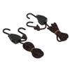 DORSAL Ratchet Canoe and Kayak Bow and Stern Tie Downs 1/4" Inch Heavy Duty Adjustable Rope Hanger Grow Light (2-Pack) Nylon 10' Feet Black view 1