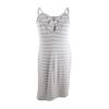 Miken Women's Striped Dress Swim Cover-Up (L, Heather Grey/White) view 2