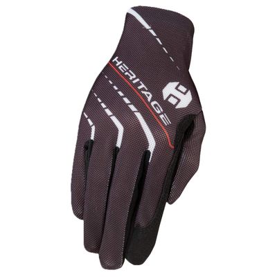 Heritage Solara Equestrian Riding Gloves - Black Size 7